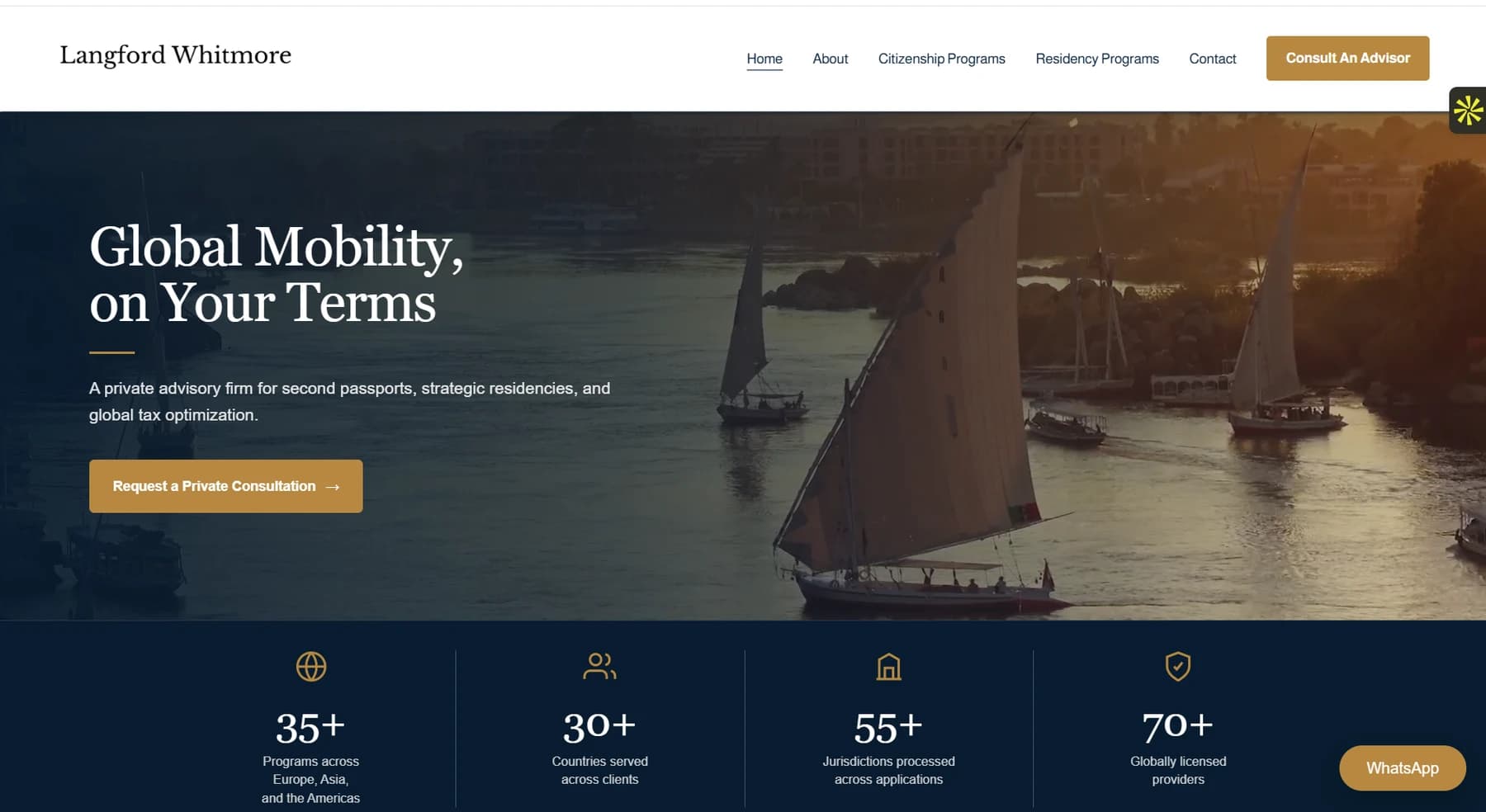 Residency landing page